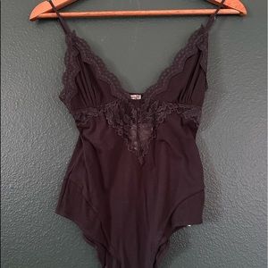 FP Perfect Pima Bodysuit in Washed Black